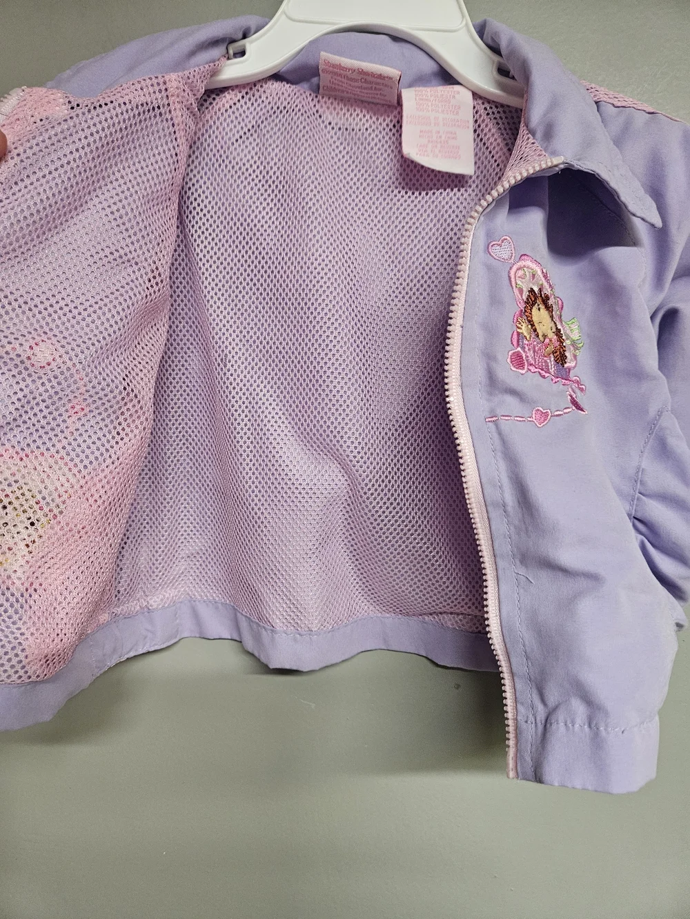 Strawberry Shortcake Girls 12 Month Purple  Zip-Front Jacket